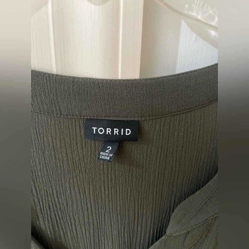 Torrid Sage Green Long Sleeve Dress - Picture 3 of 10
